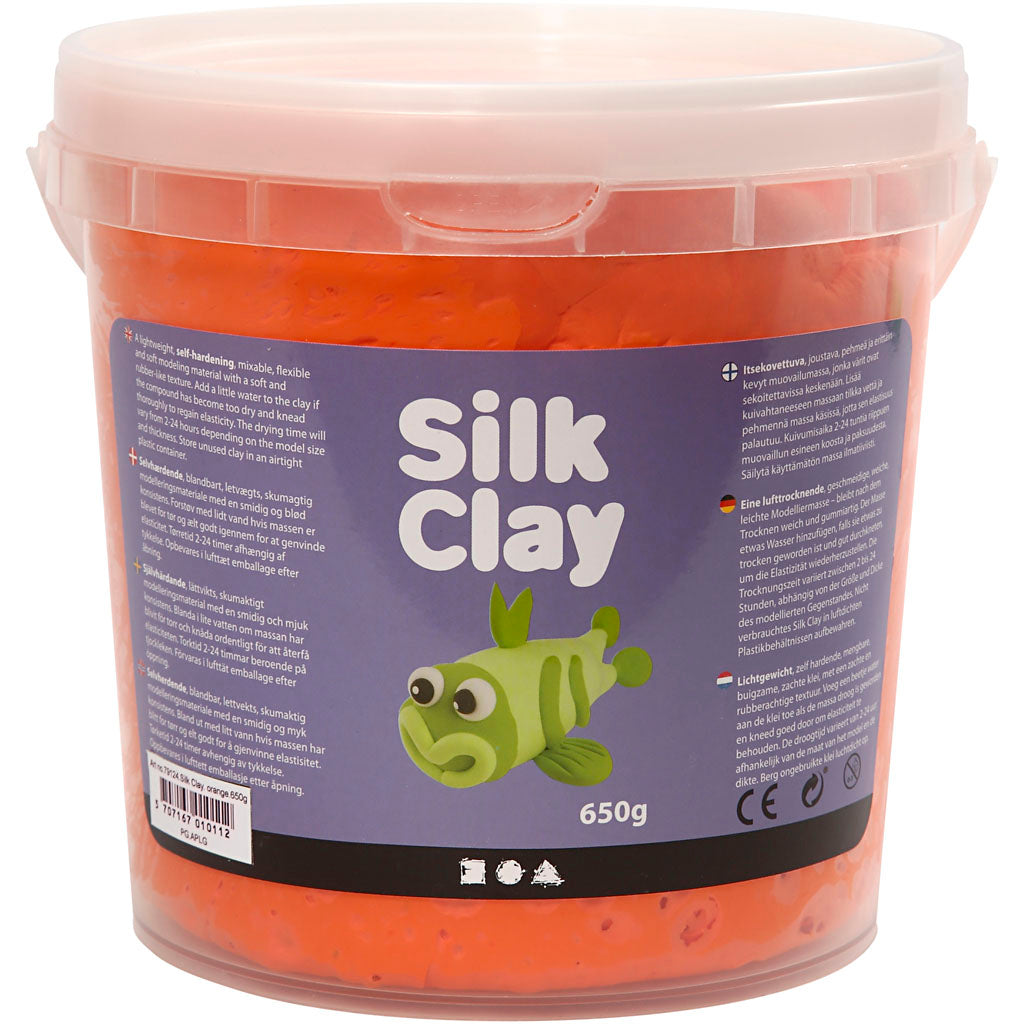 Silk clay ®, oranje, 650 gr 1 emmer