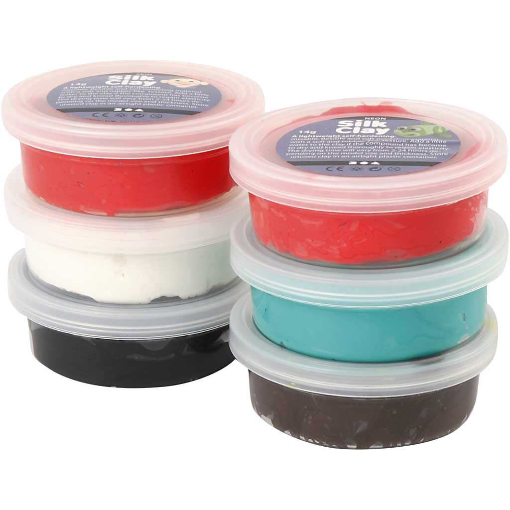 Silk clay ®, kerst verf, 6x14 gr 1 doos