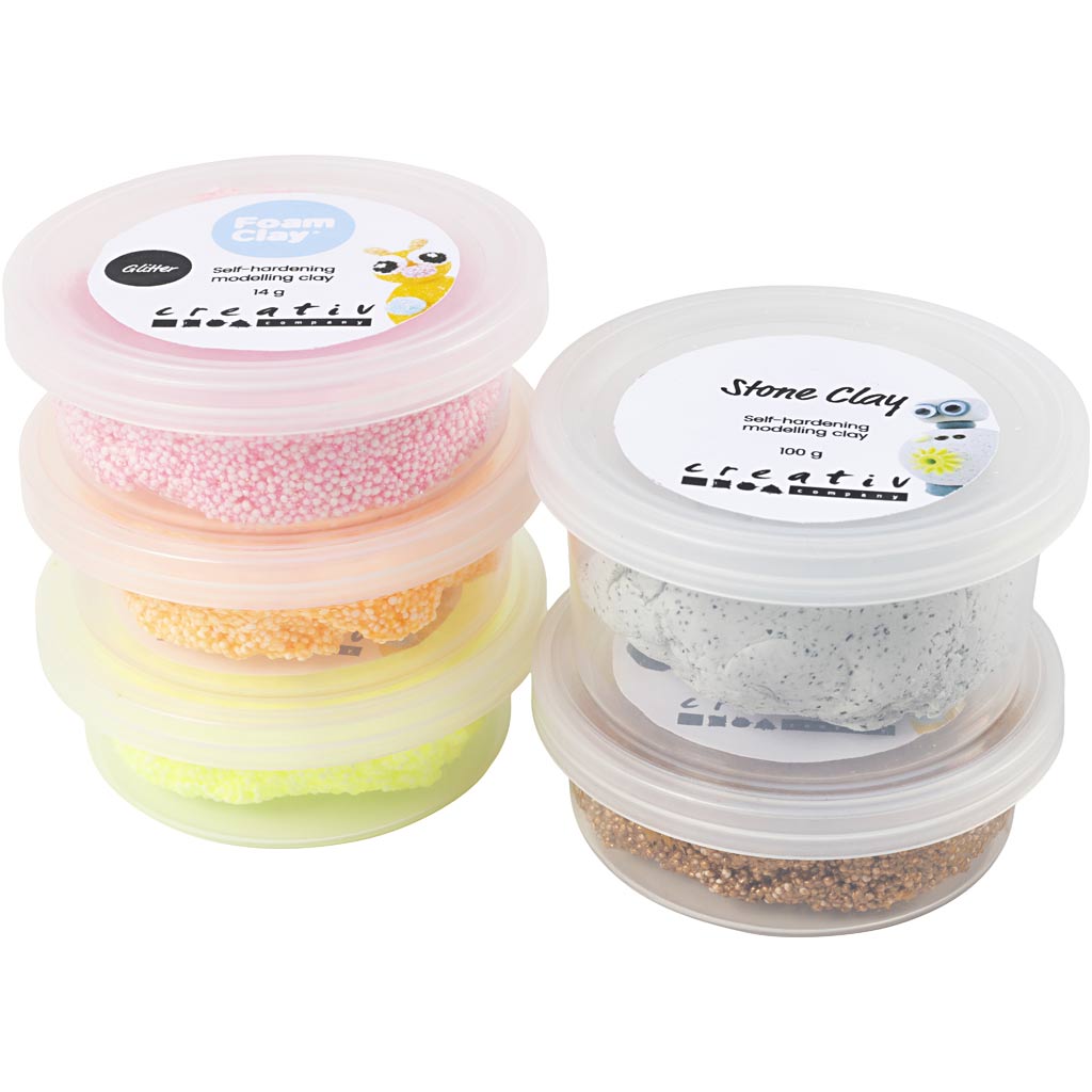 Creativ company stone clay mix, rood oranje harmonie, 1 doos