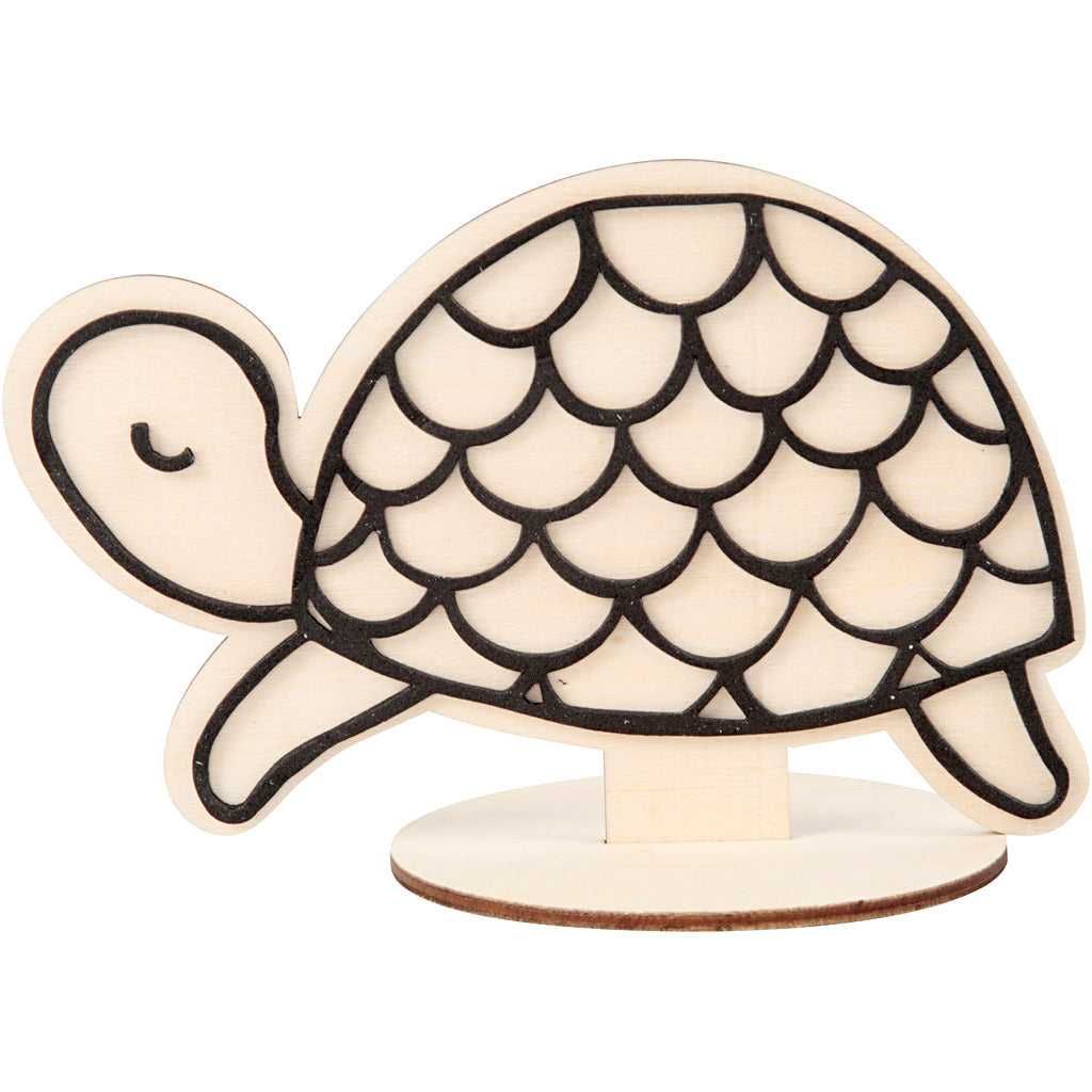 Creativ company figuur om te decoreren, schildpad, h: 10 cm, 1 stuk