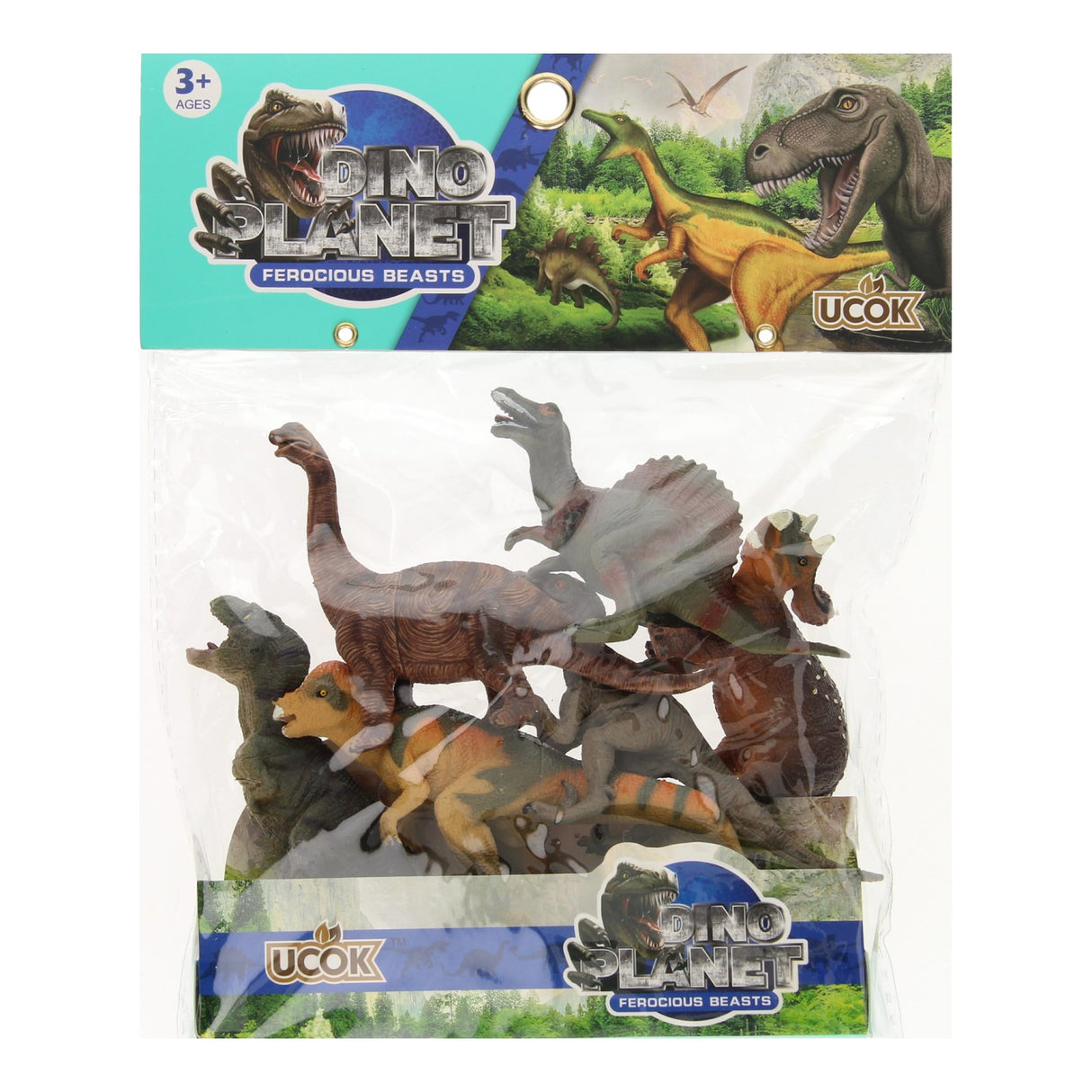 Dinosaurus luxe speelset, 6st.
