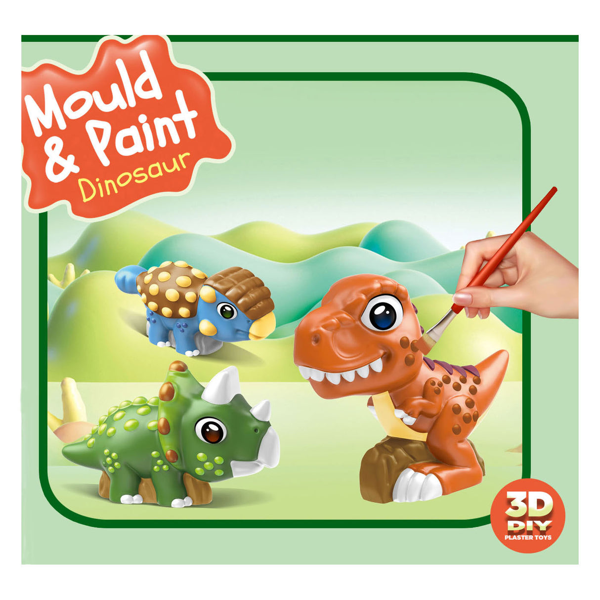 Gieten schilderen dino 3d