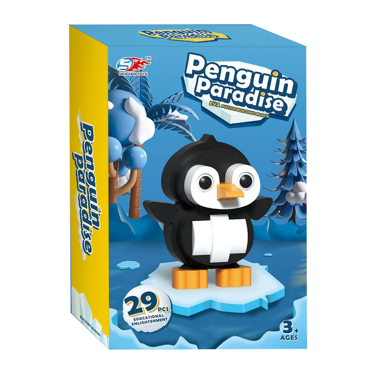 Foam bouwset 3d pinguin