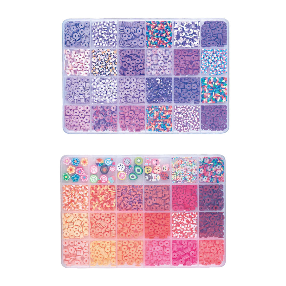 Polymeer kralen paars-roze tinten