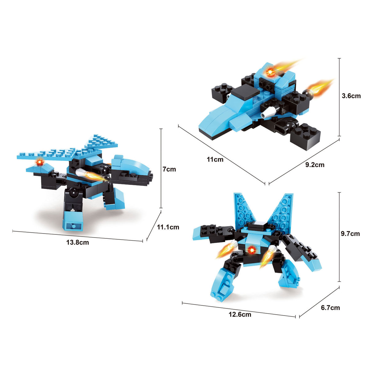 Titans robot bouwblokjes bouwset 3 in 1