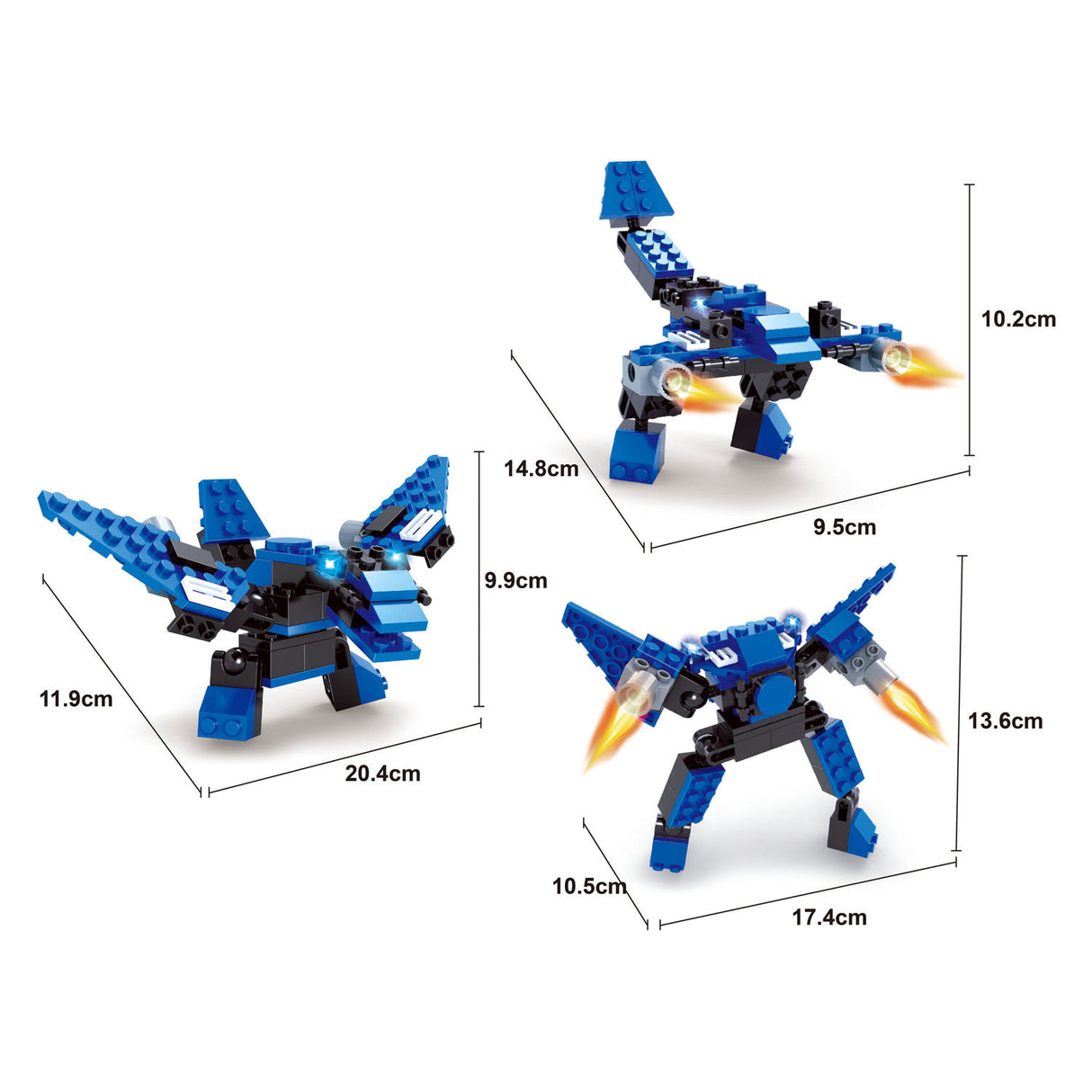 Titans robot bouwblokjes bouwset 3 in 1