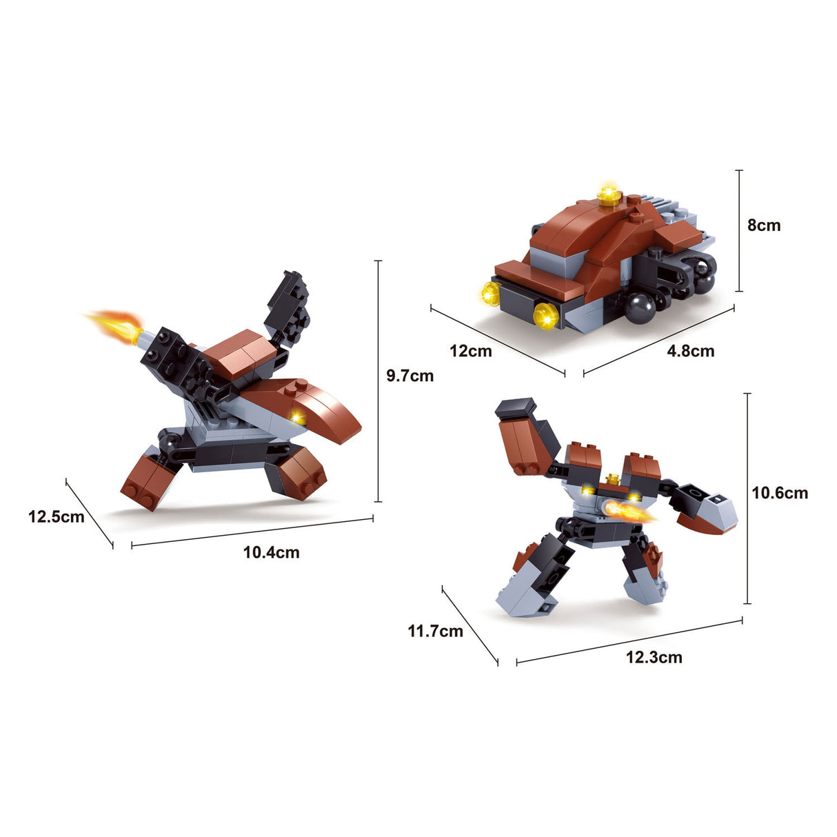 Titans robot bouwblokjes bouwset 3 in 1