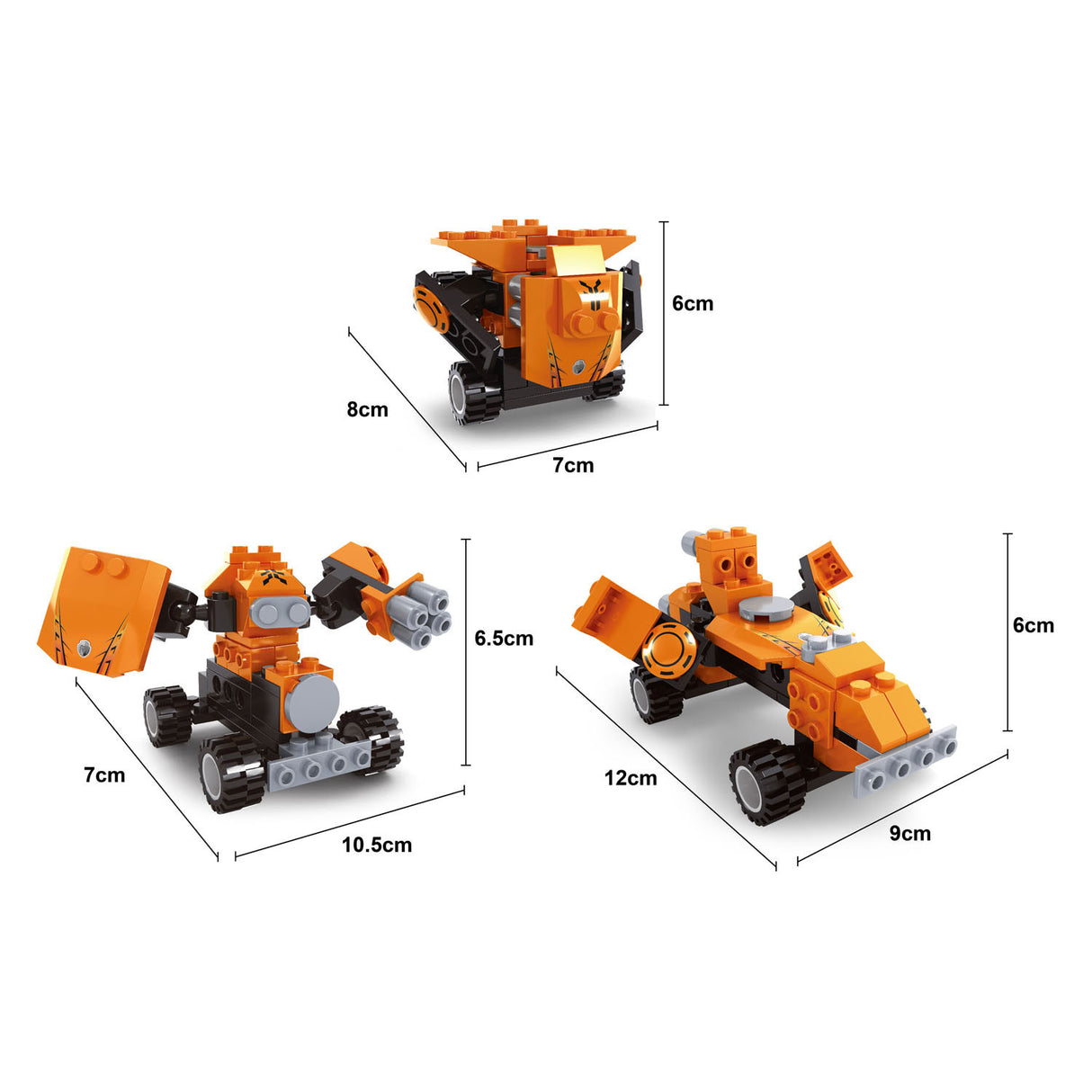 Bouwset titan voertuigen 3in1