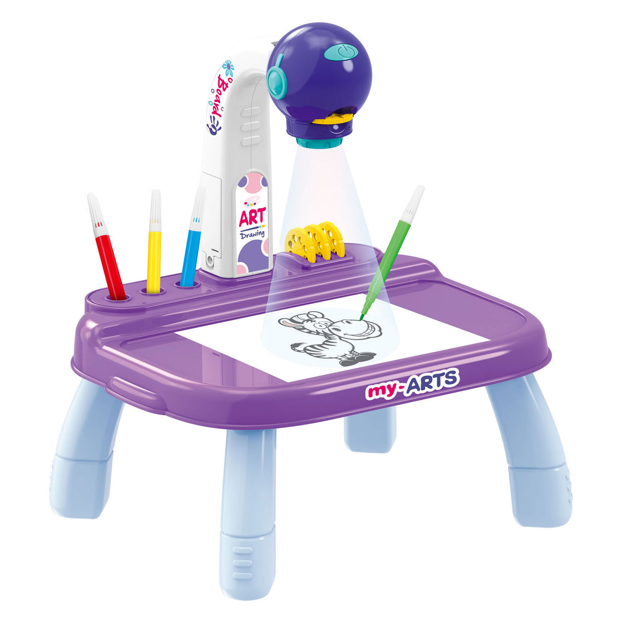Teken projectietafel paars