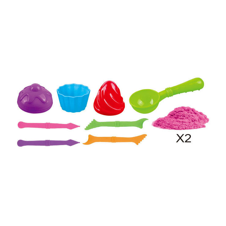 Speelzandset cupcakes, 2x300gr