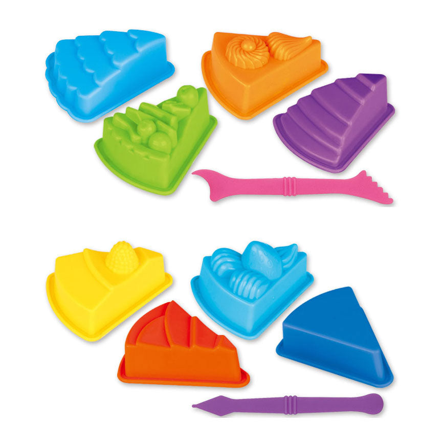 Speelzand met 4 taart vormen