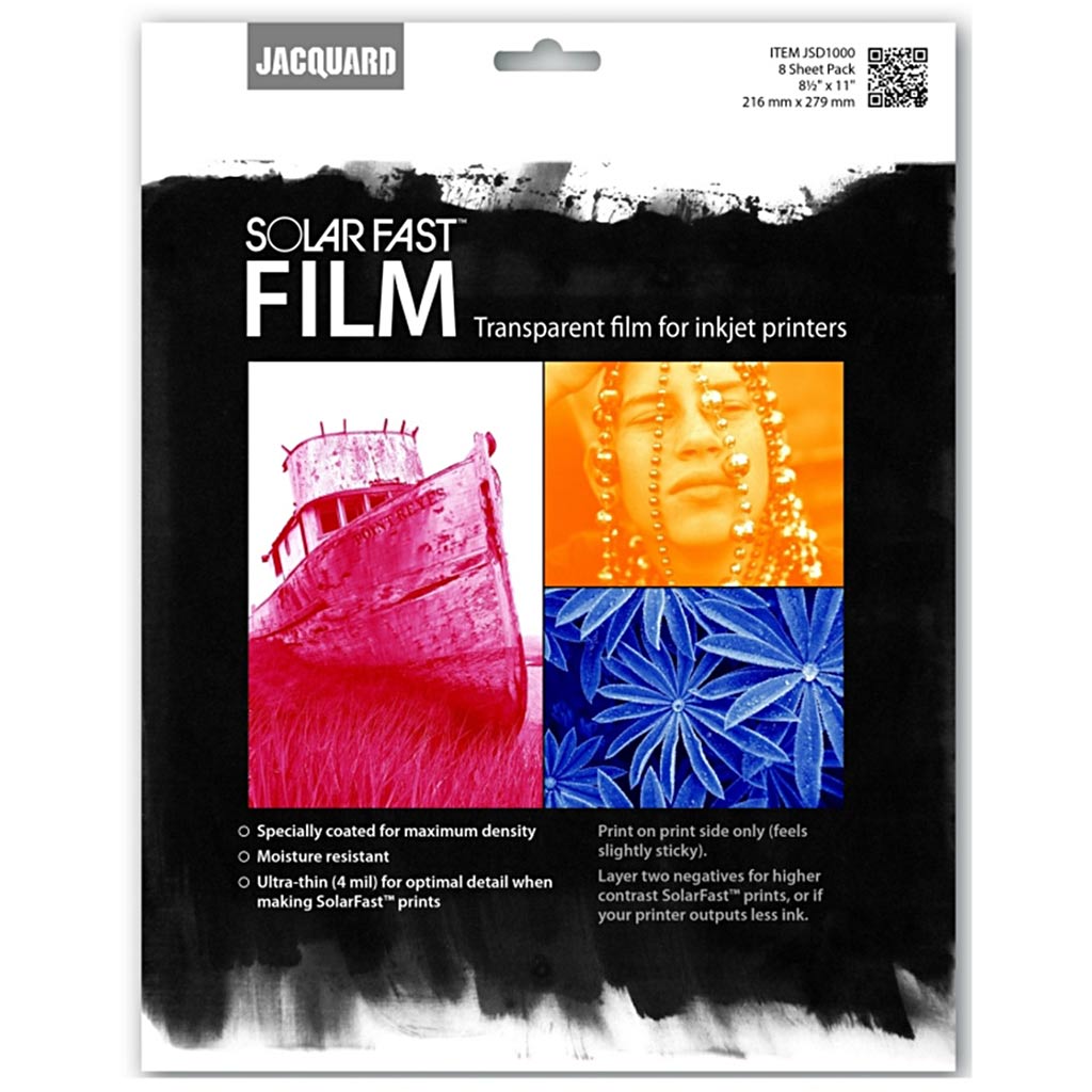 Jacquard transparante folie voor inkjetprinters, snel op zonne-energie, afm 21,6x27,9 cm, 8 stuk 1 doos