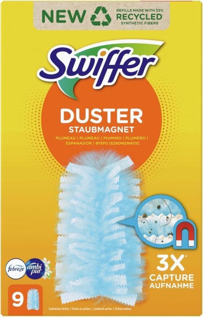 Swiffer duster trap lock-navullingen met een geur van ambi pur 9 stuks