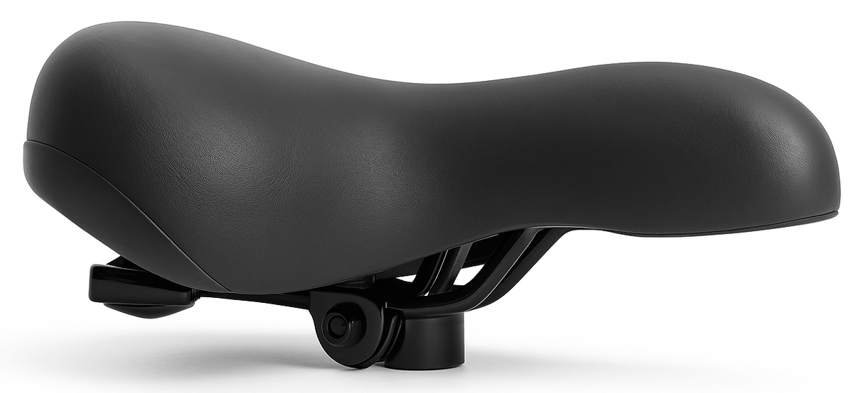 Edge fietszadel city soft incl. zadelstrop - zwart