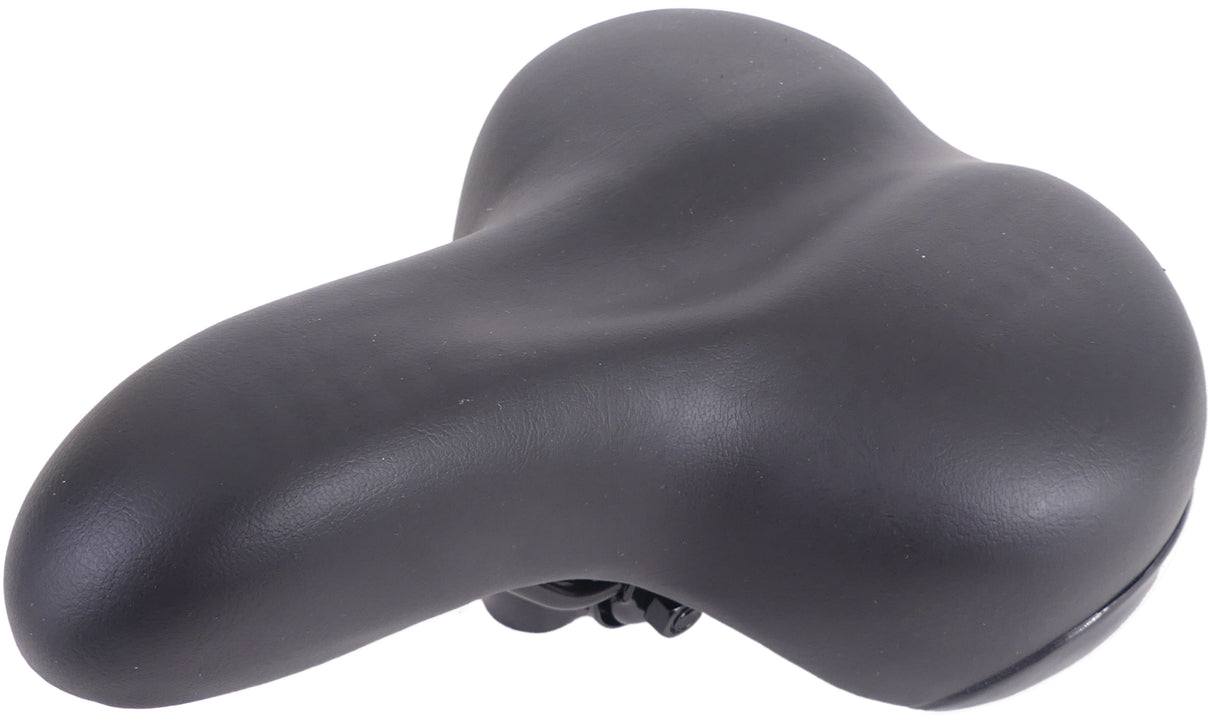 Edge fietszadel city soft incl. zadelstrop - zwart