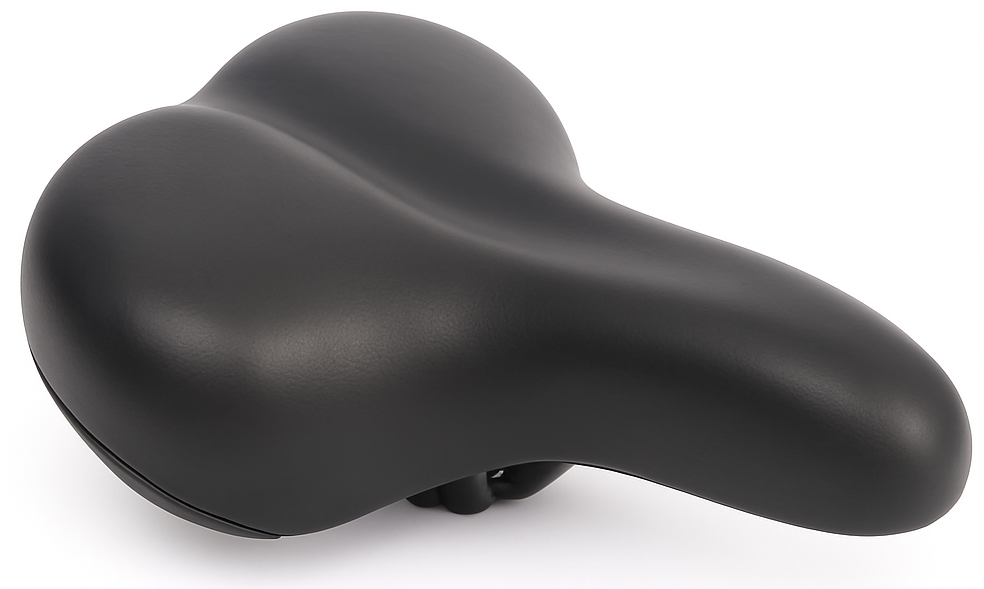 Edge fietszadel city soft incl. zadelstrop - zwart