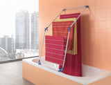 Metaltex cervino badkuipdroogrek 10 m drooglengte wit blauw