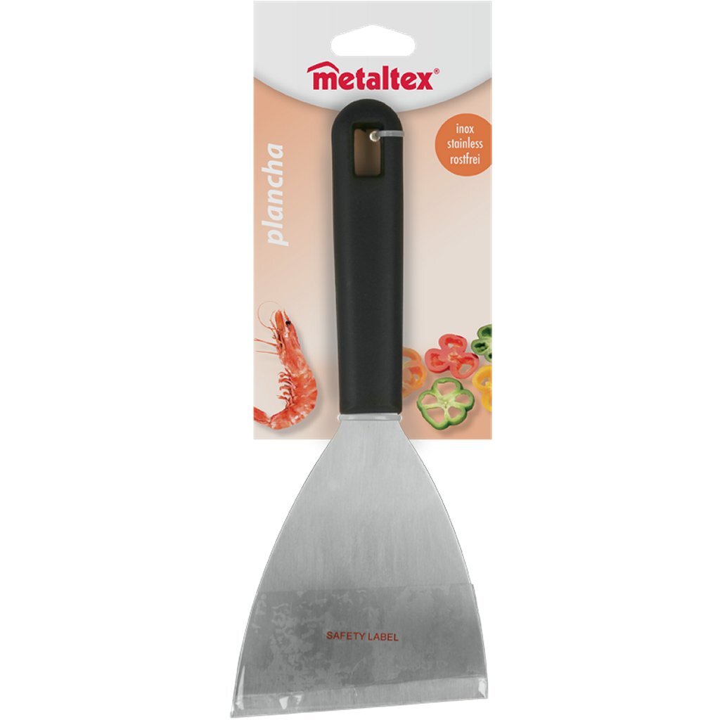 Metaltex plancha barbecue spatel 23.8x10 cm zwart rvs