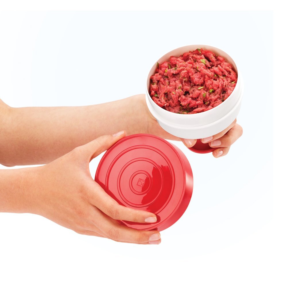 Metaltex kitchen helpers hamburgerpers 11 cm rood wit