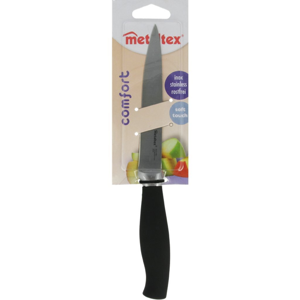 Metaltex comfort keukenmes 23 cm zwart rvs