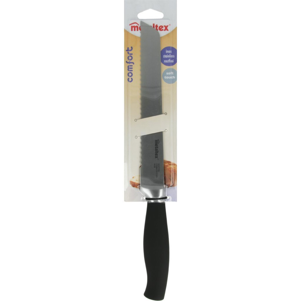 Metaltex comfort broodmes 33 cm zwart rvs