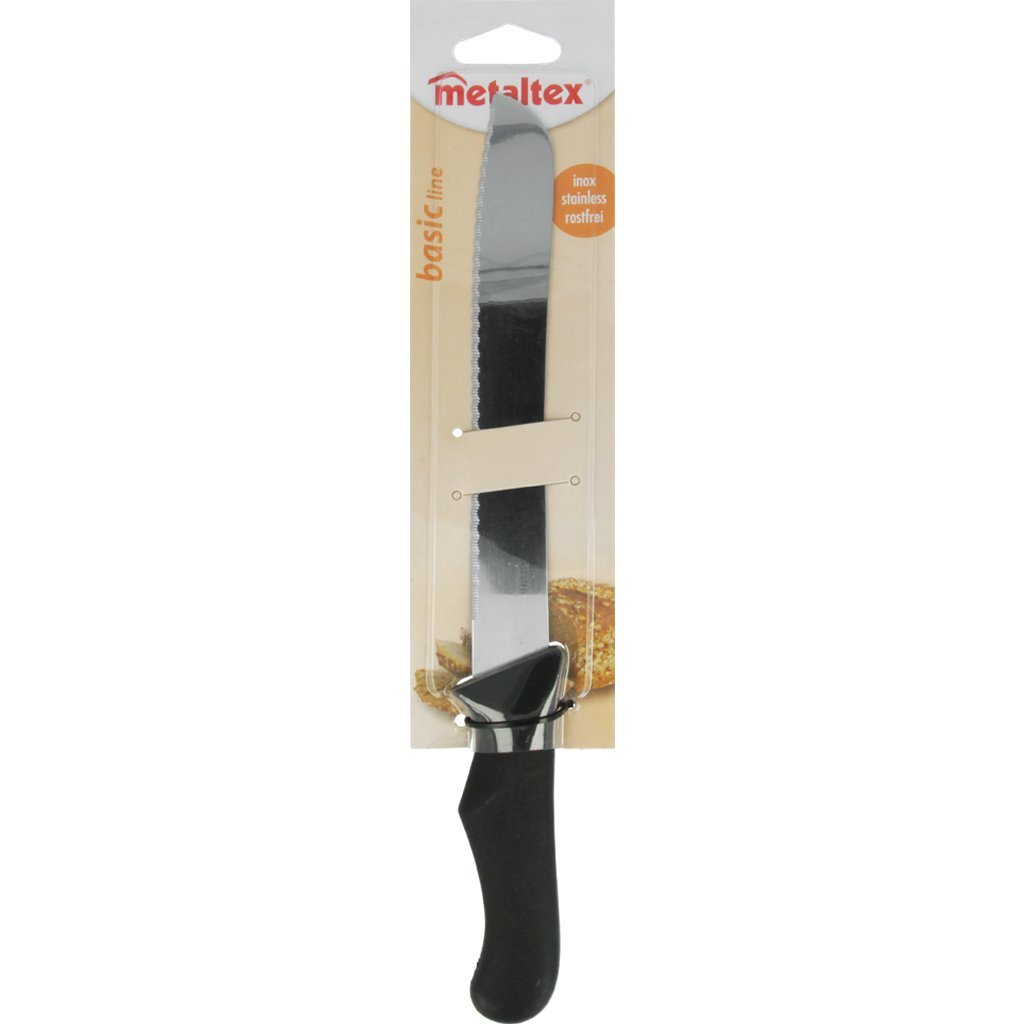 Metaltex basic line broodmes 31 cm rvs zwart