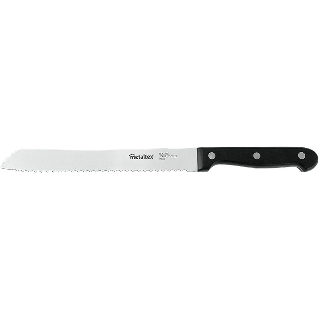 Metaltex professionele broedmes 32,5 cm zwart RVS
