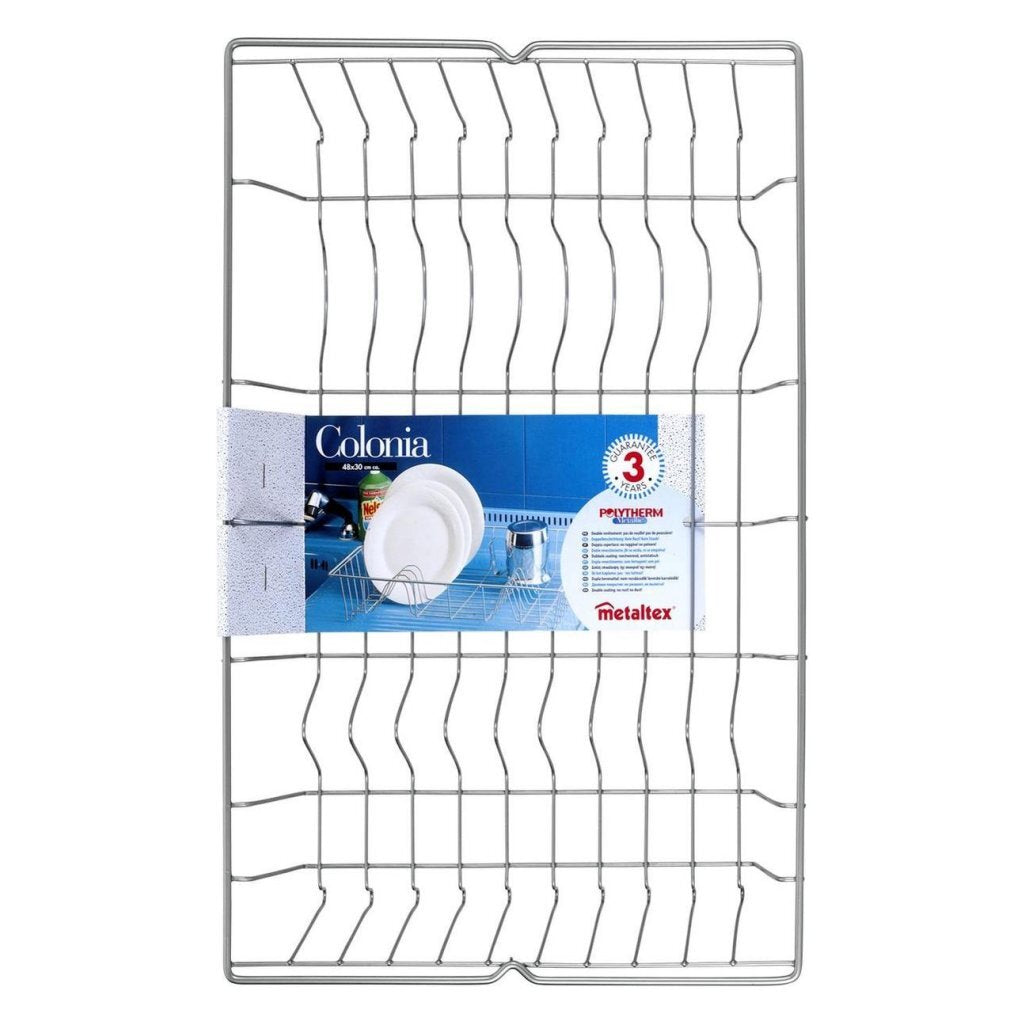 Metaltex colonia afdruiprek 48x30 cm zilver