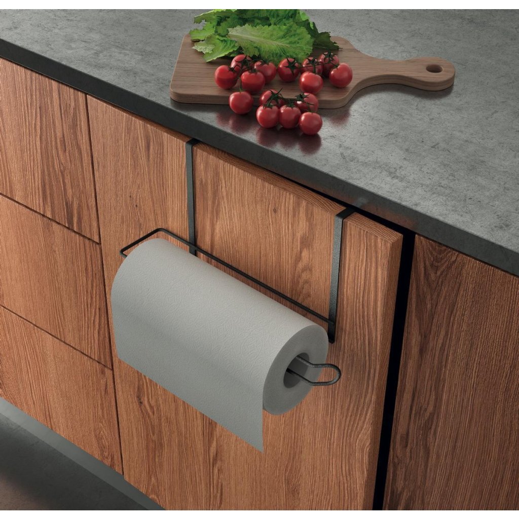 Metaltex galileo keukenrolhouder 34x10x18 cm zwart