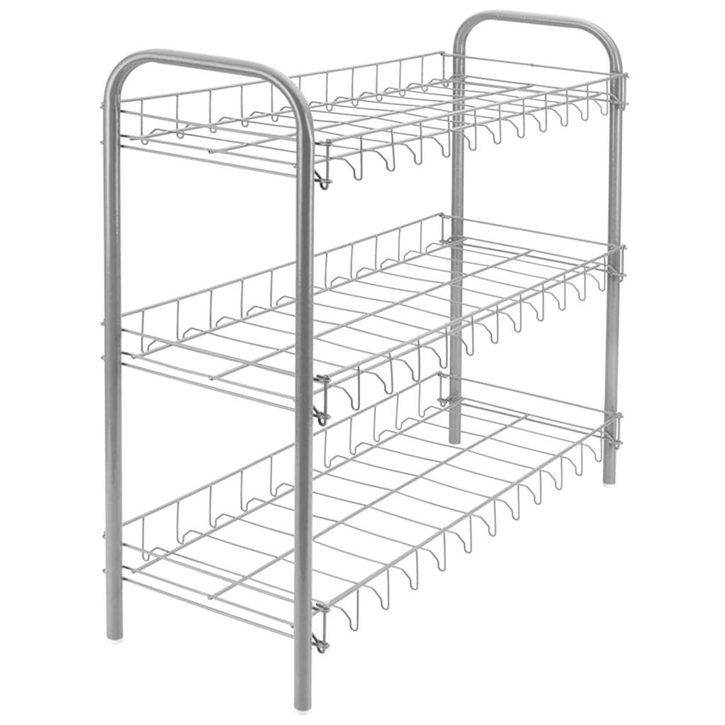 Metaltex schoenenrek 3-laags shoe 3 zilvergrijs