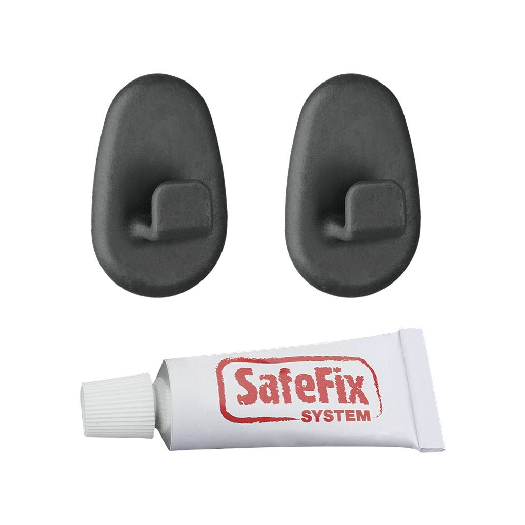 Metaltex plakhaken 2 stuks zwart