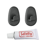Metaltex plakhaken 2 stuks zwart
