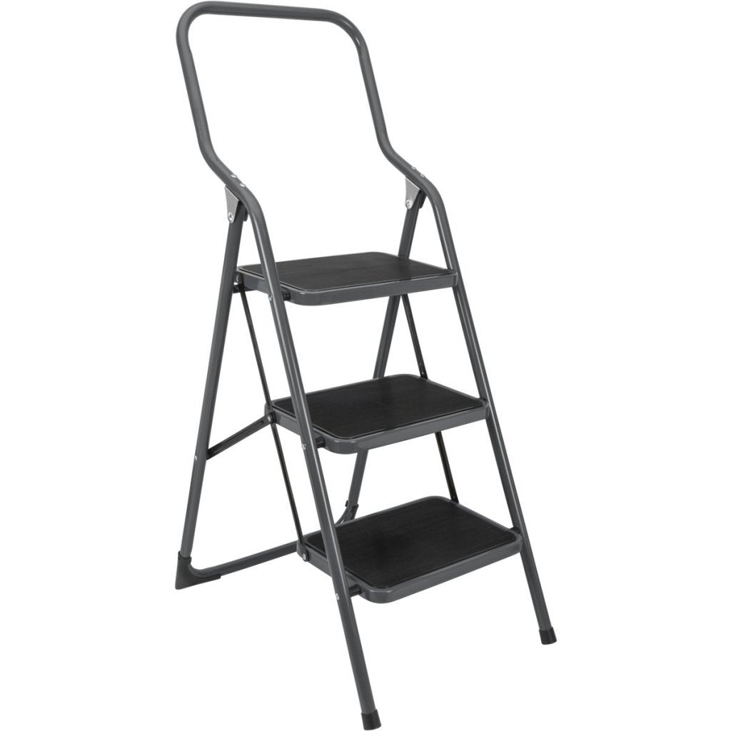 Metaltex huishoudtrap kappa 3 46x62x136 cm rvs grijs zwart