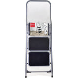 Metaltex huishoudtrap kappa 3 46x62x136 cm rvs grijs zwart