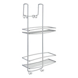 Metaltex doucherek 2-laags met haken onda zilverkleurig