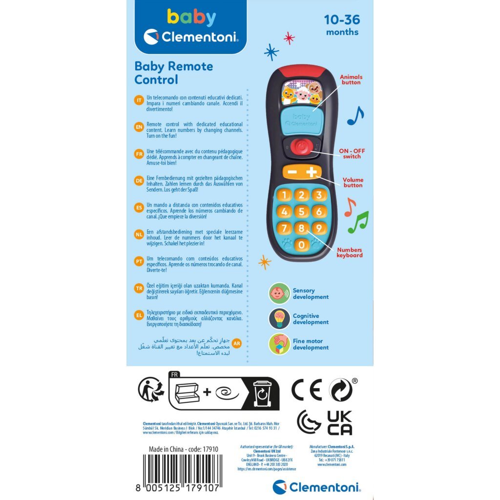 Clementoni baby afstandsbediening + licht en geluid