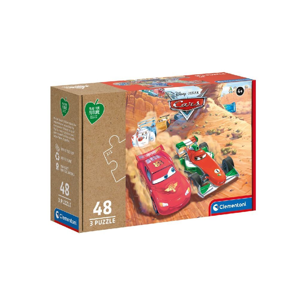 Clementoni Play for Future Puzzel - Cars, 3x48st.