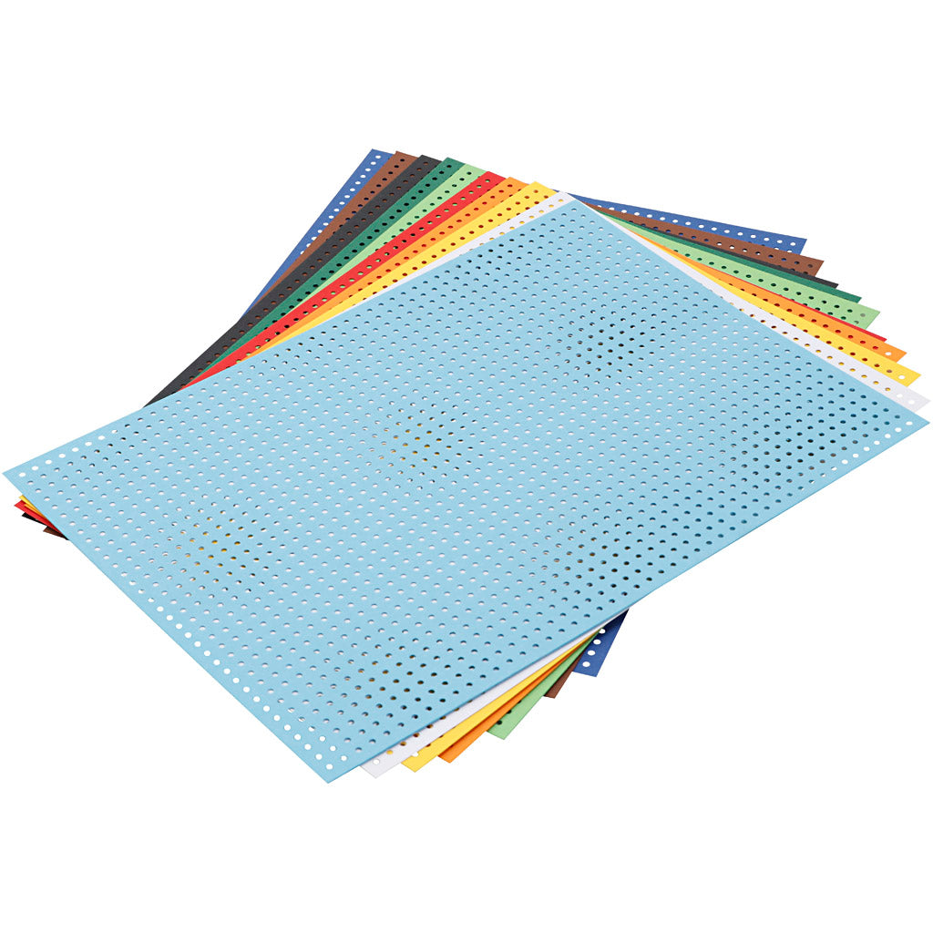 Creativ company kruissteken karton , afm 17,5x24,5 cm, diverse kleuren, 10 vel 1 doos