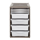 Bama ri,ordino opbergsysteem 34x41x53 cm taupe wit