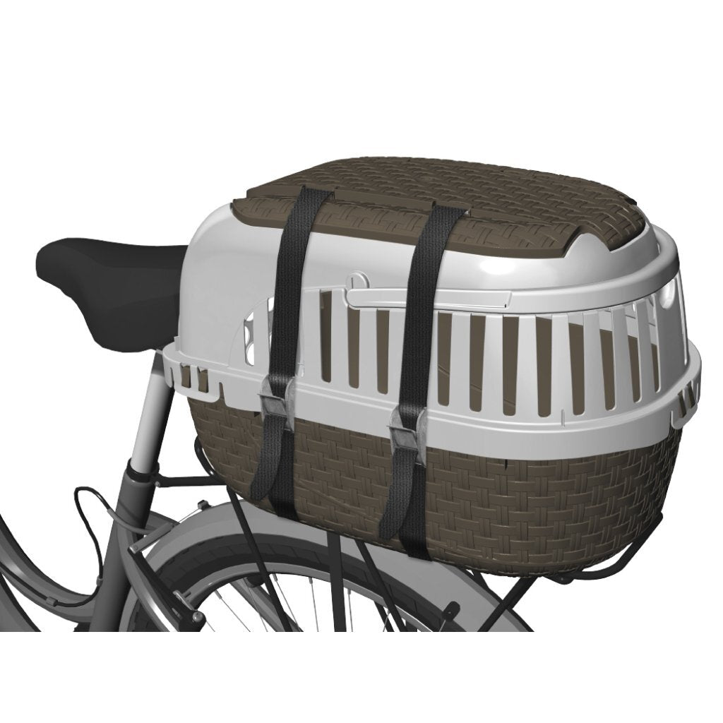 Bama pet transportbox 52x33x34 cm taupe wit