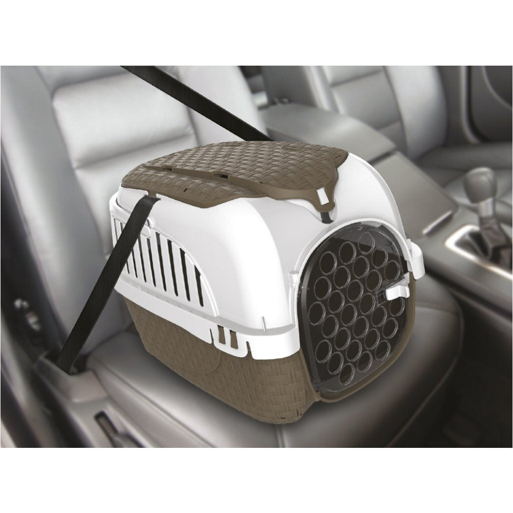 Bama pet transportbox 52x33x34 cm taupe wit
