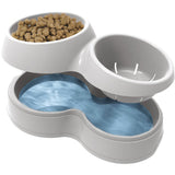 Bama pet voerderbak met waterreservoir 44x27x12 cm verschillende uitvoeringen