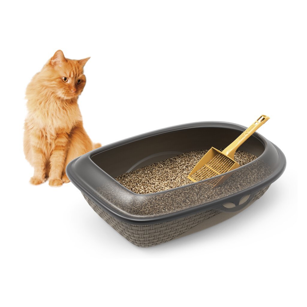 Bama pet sabbia kattenbak 59.5x40.3x17.9 cm grijs