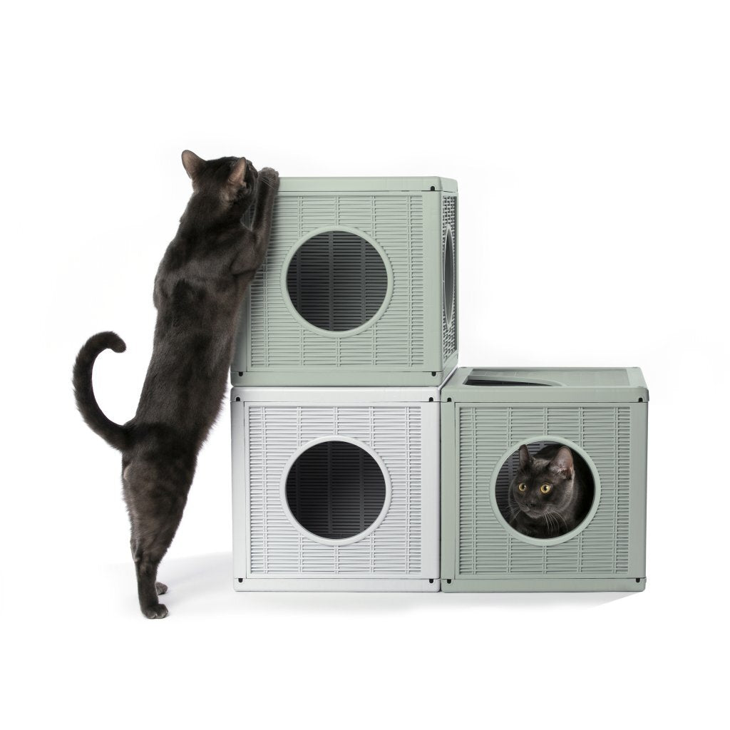 Bama pet qublo katten kubus 35x35x35 cm sagegroen