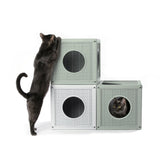 Bama pet qublo katten kubus 35x35x35 cm sagegroen