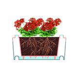 Bama brick koppelbare plantenbakken 75l 59x23x27 cm 5 stuks taupe