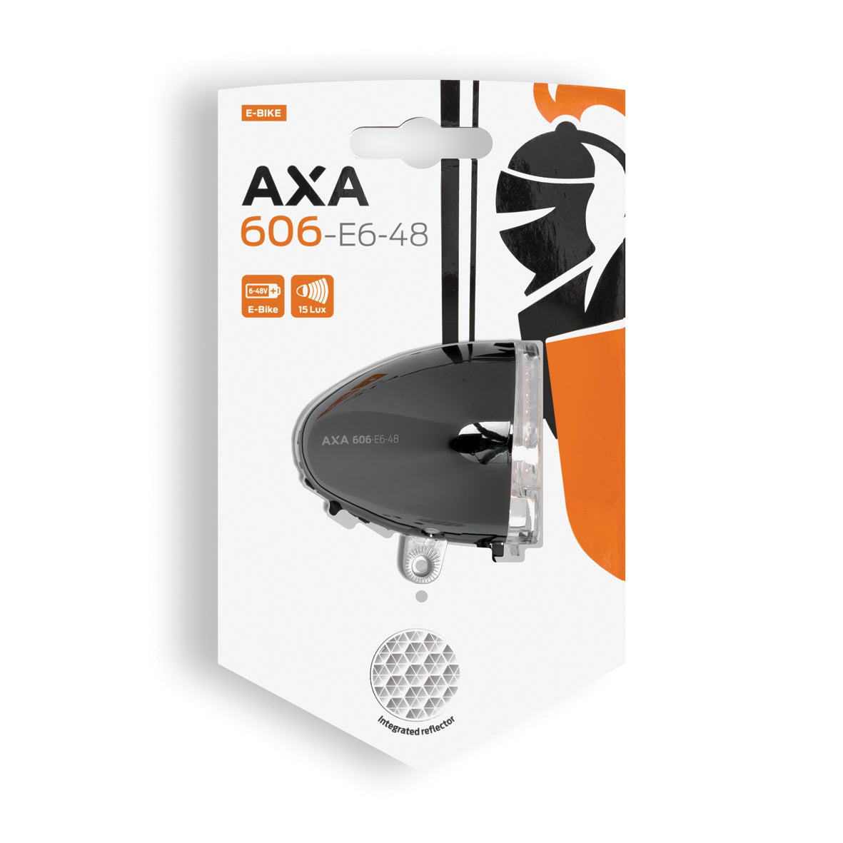 koplamp 606 E-bike 6-48 volt donker chroom 15 lux