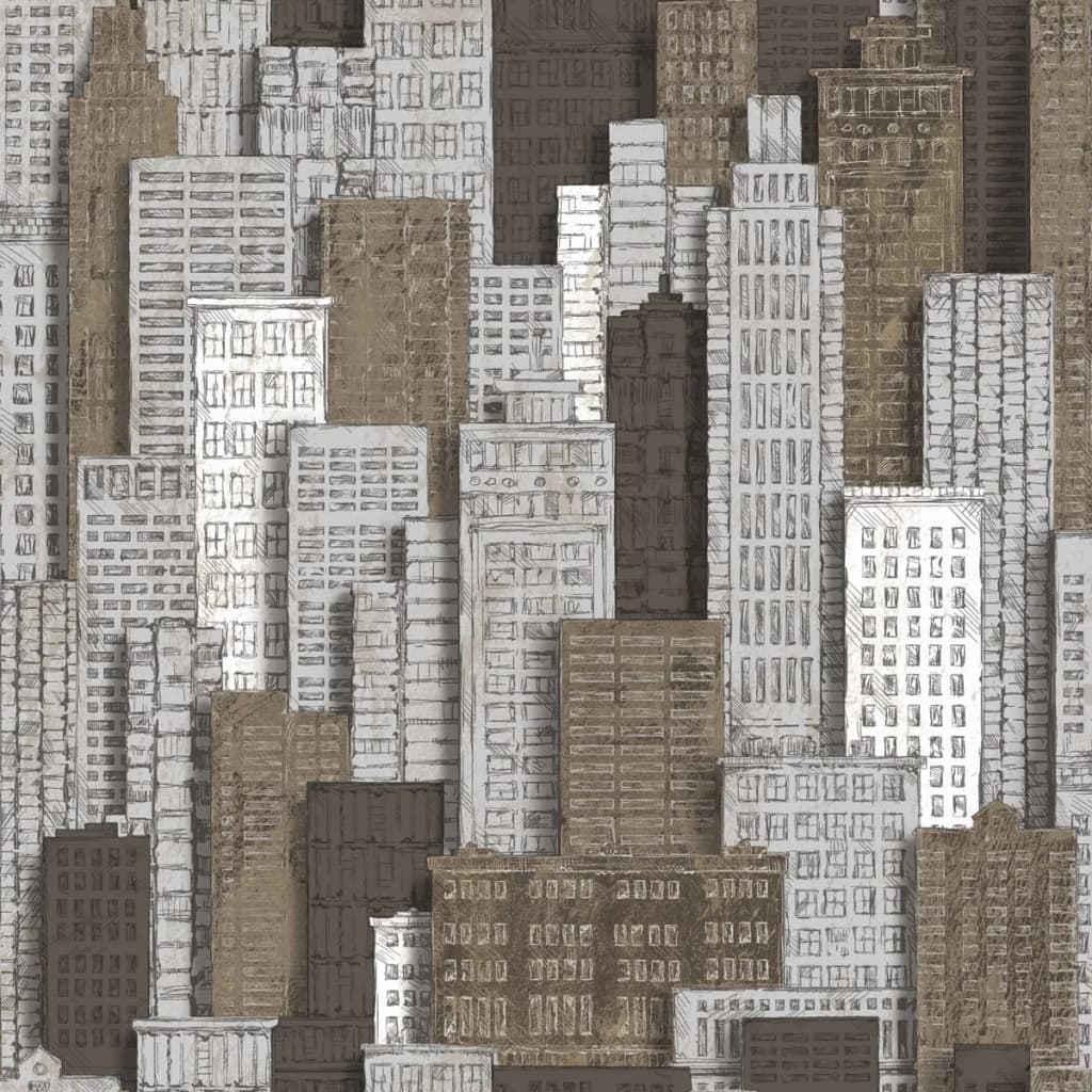Noordwand behang urban friends coffee city apartments wit en goud
