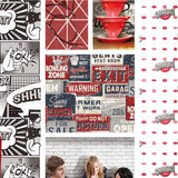 Noordwand behang urban friends coffee billboards small blauw en rood