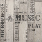 Noordwand behang urban friends coffee wooden planks grijs en zwart